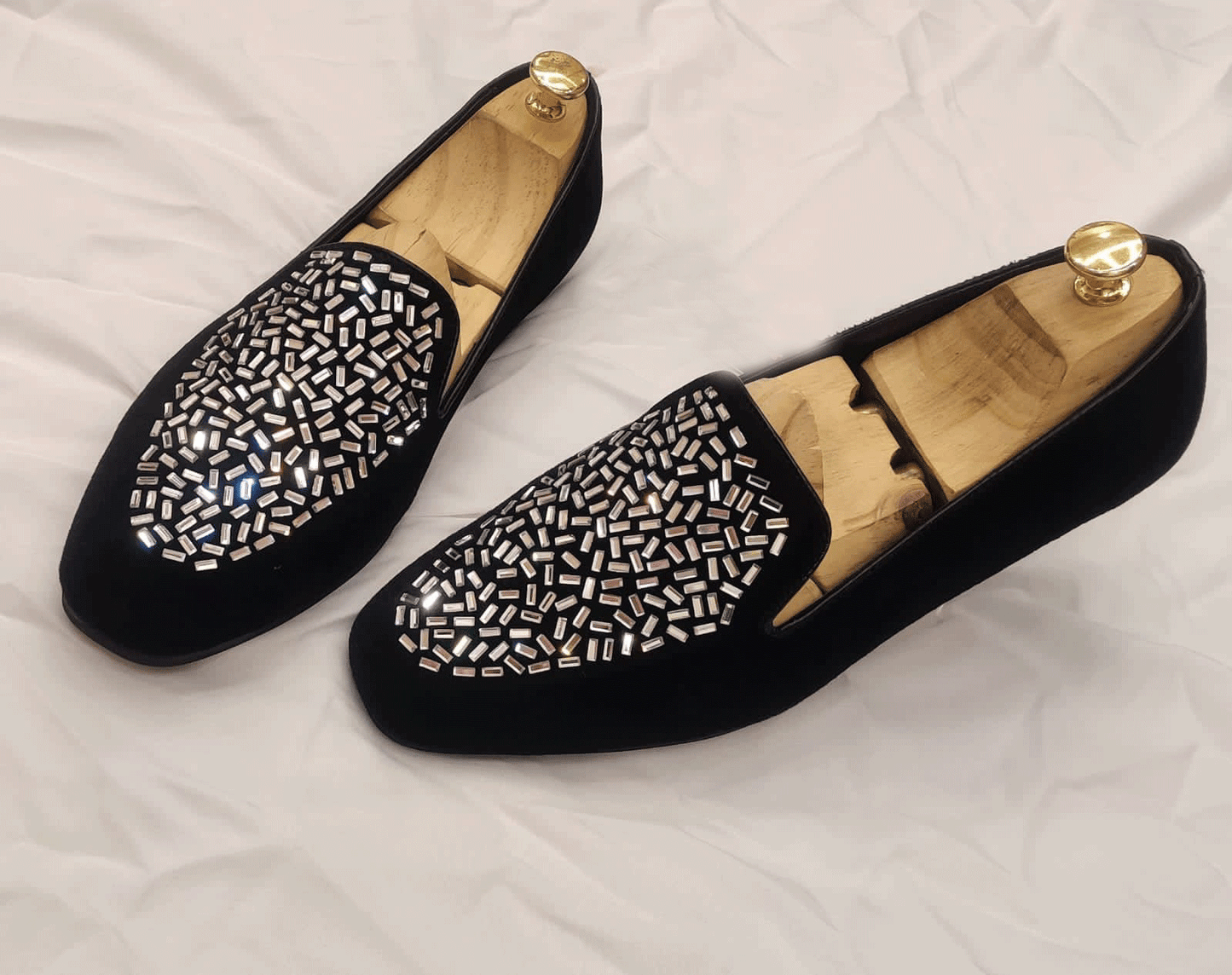 Fashion Wedding Revert Moccasins For Men's High Quality Slip On Flat Loafer-JonasParamount