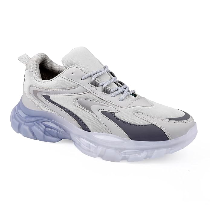 Grey, White Casual Sports Running Shoes JonasParamount