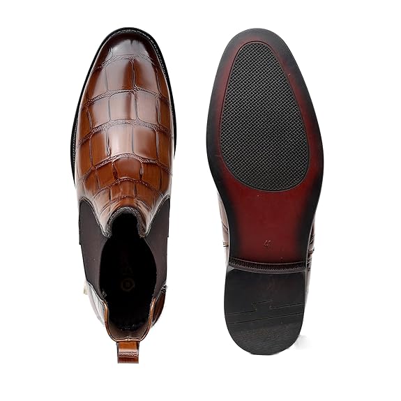 Premium Faux Leather Slip-On Casual & Formal Dress Boots