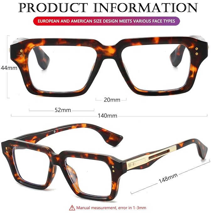 Premium Vintage Rivet Square Sunglasses for Men & Women