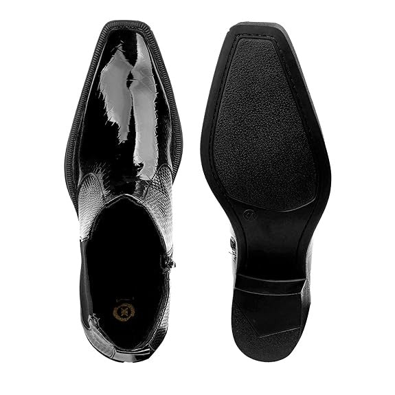 JonasParamount Men’s Black Glossy Chelsea Boots