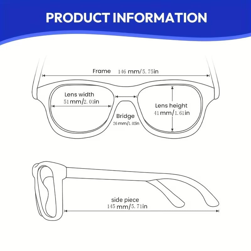 Thick Square Eyeglasses Frame for Men and Women