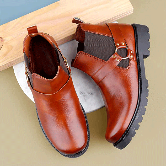 New Arrival Casual Ring Chelsea Slip-On Ankle Boot For Men's-JonasParamount
