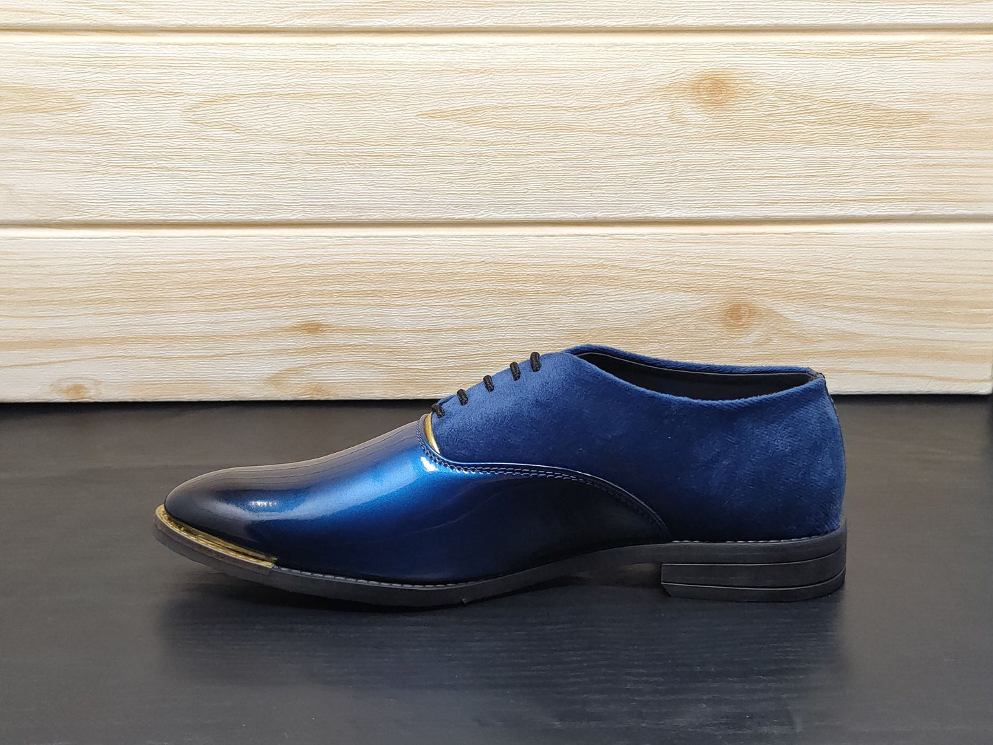 Men's Black Blue Oxford Shoes for Wedding and Partywear-JonasParamount
