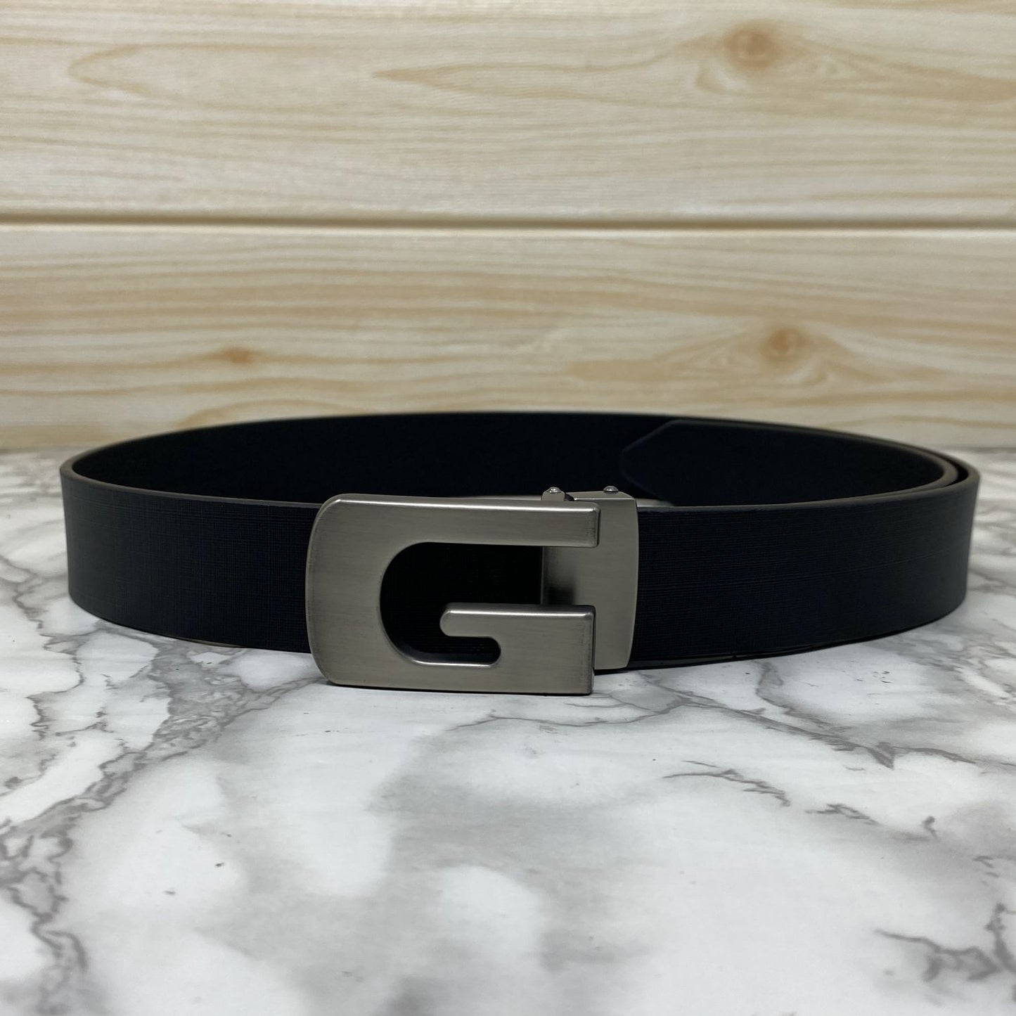 Metal G-Shape Leather Strap Belt-JonasParamount