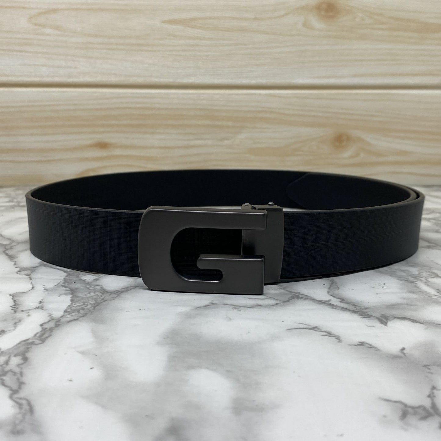 Metal G-Shape Leather Strap Belt-JonasParamount