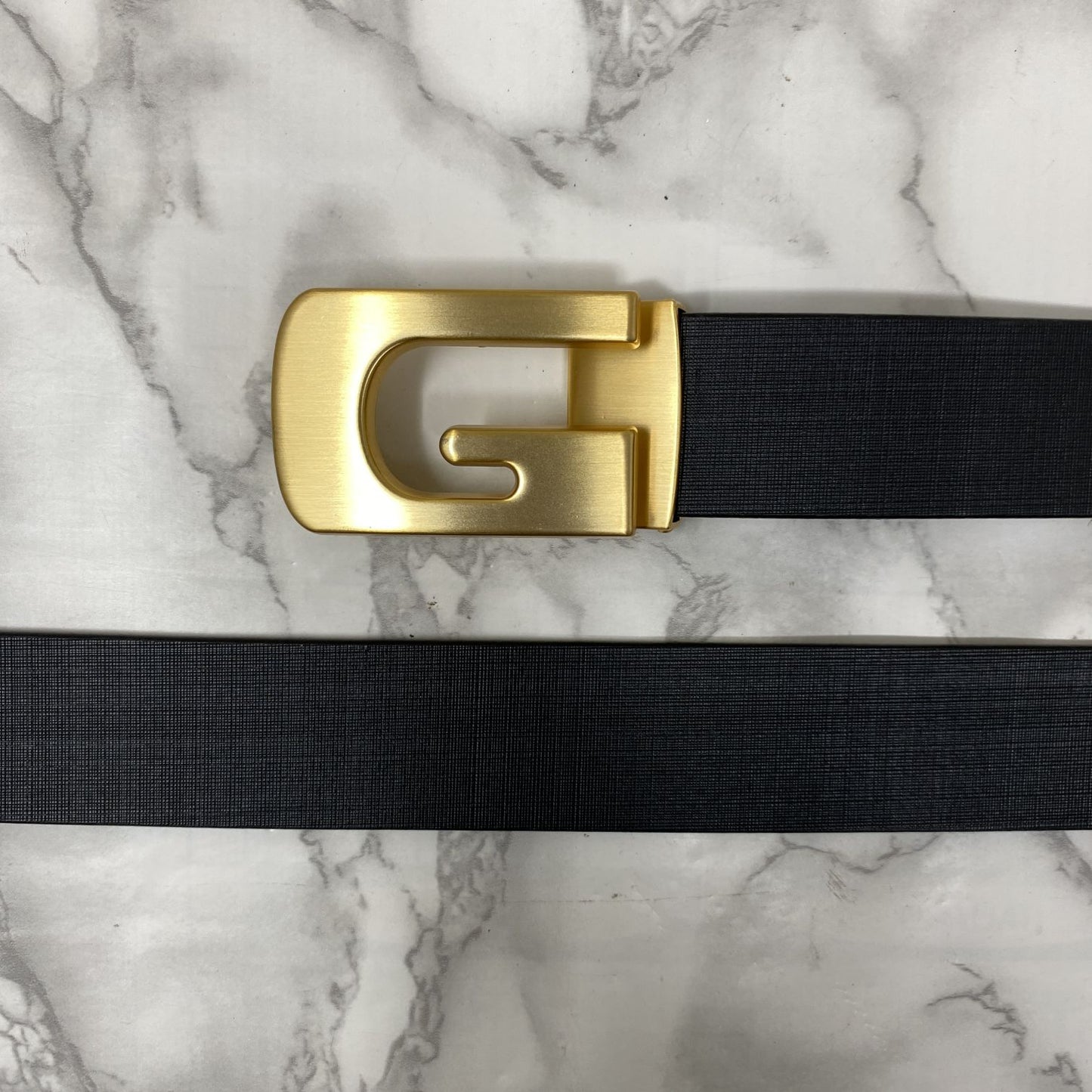 Metal G-Shape Leather Strap Belt-JonasParamount