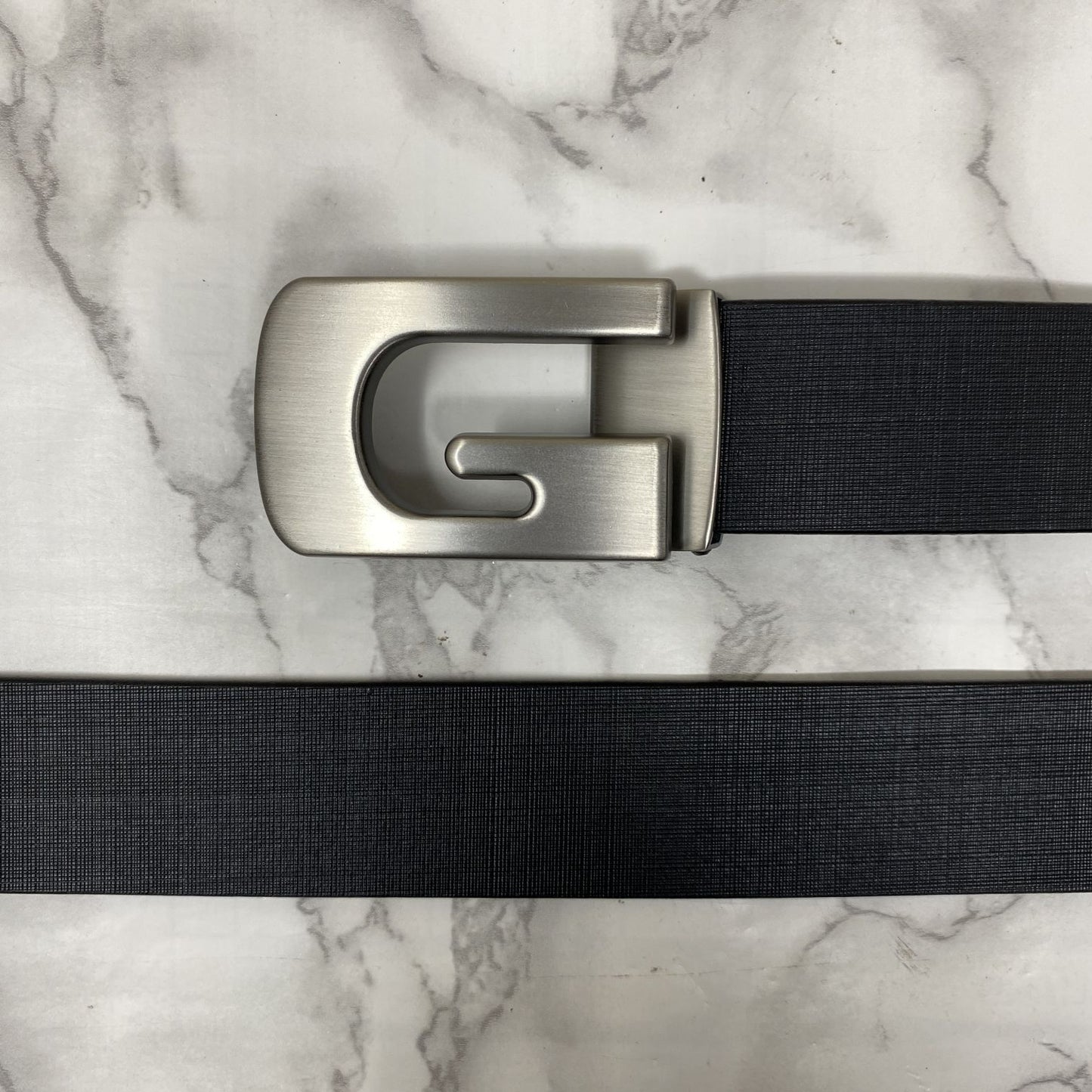 Metal G-Shape Leather Strap Belt-JonasParamount