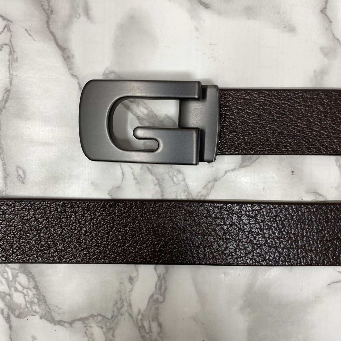 Metal G-Shape Leather Strap Belt-JonasParamount