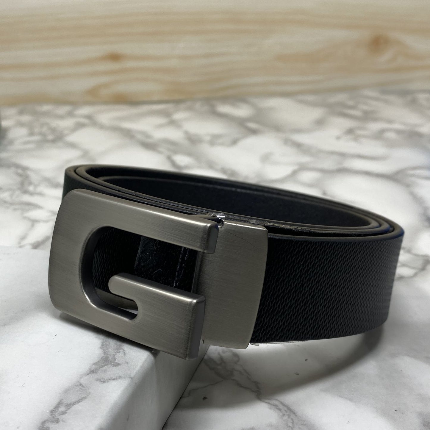 Metal G-Shape Leather Strap Belt-JonasParamount
