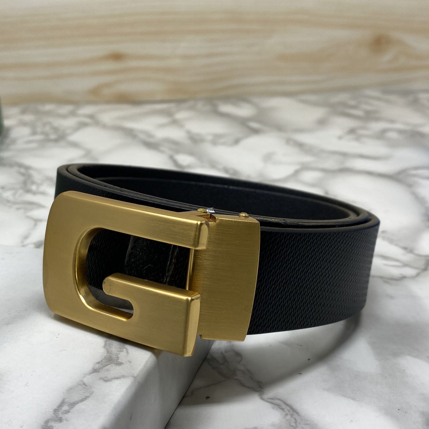 Metal G-Shape Leather Strap Belt-JonasParamount