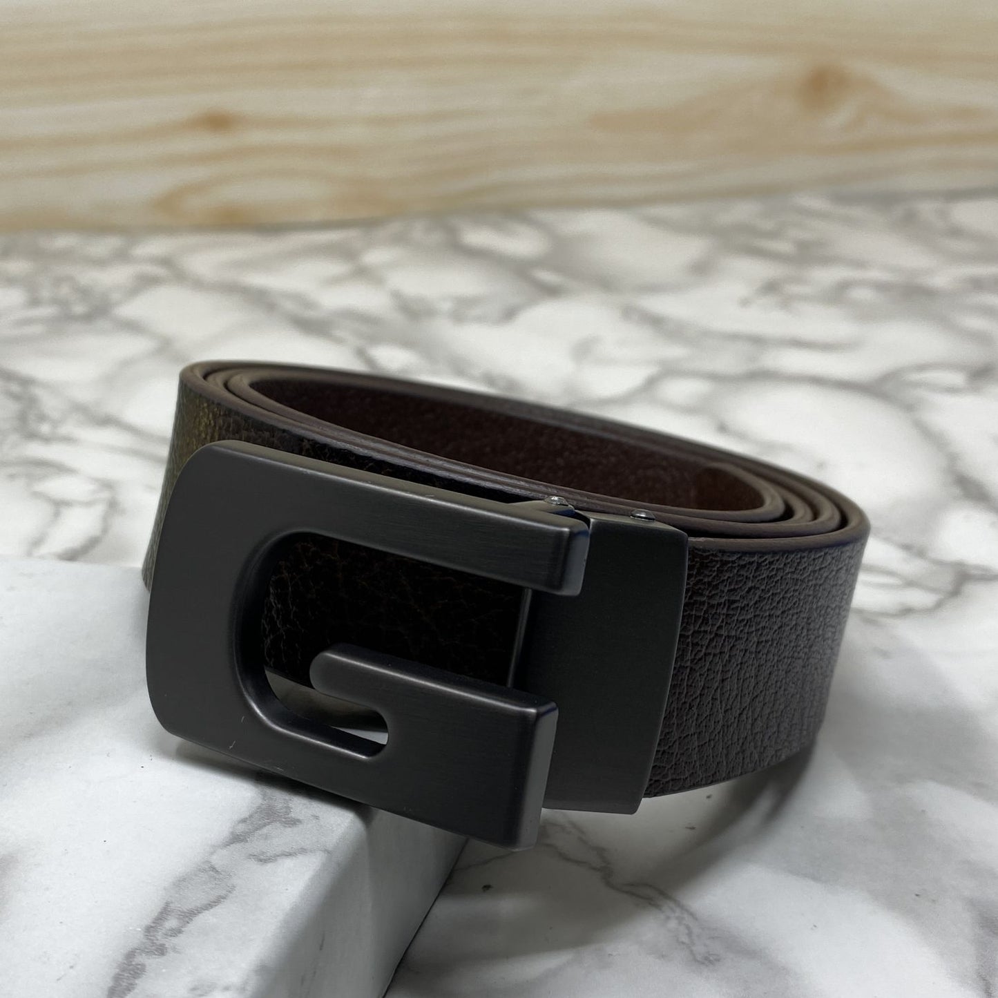 Metal G-Shape Leather Strap Belt-JonasParamount