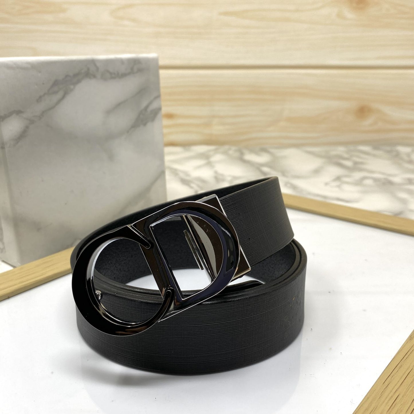 CD-Double Tone Leather Strap Belt-JonasParamount