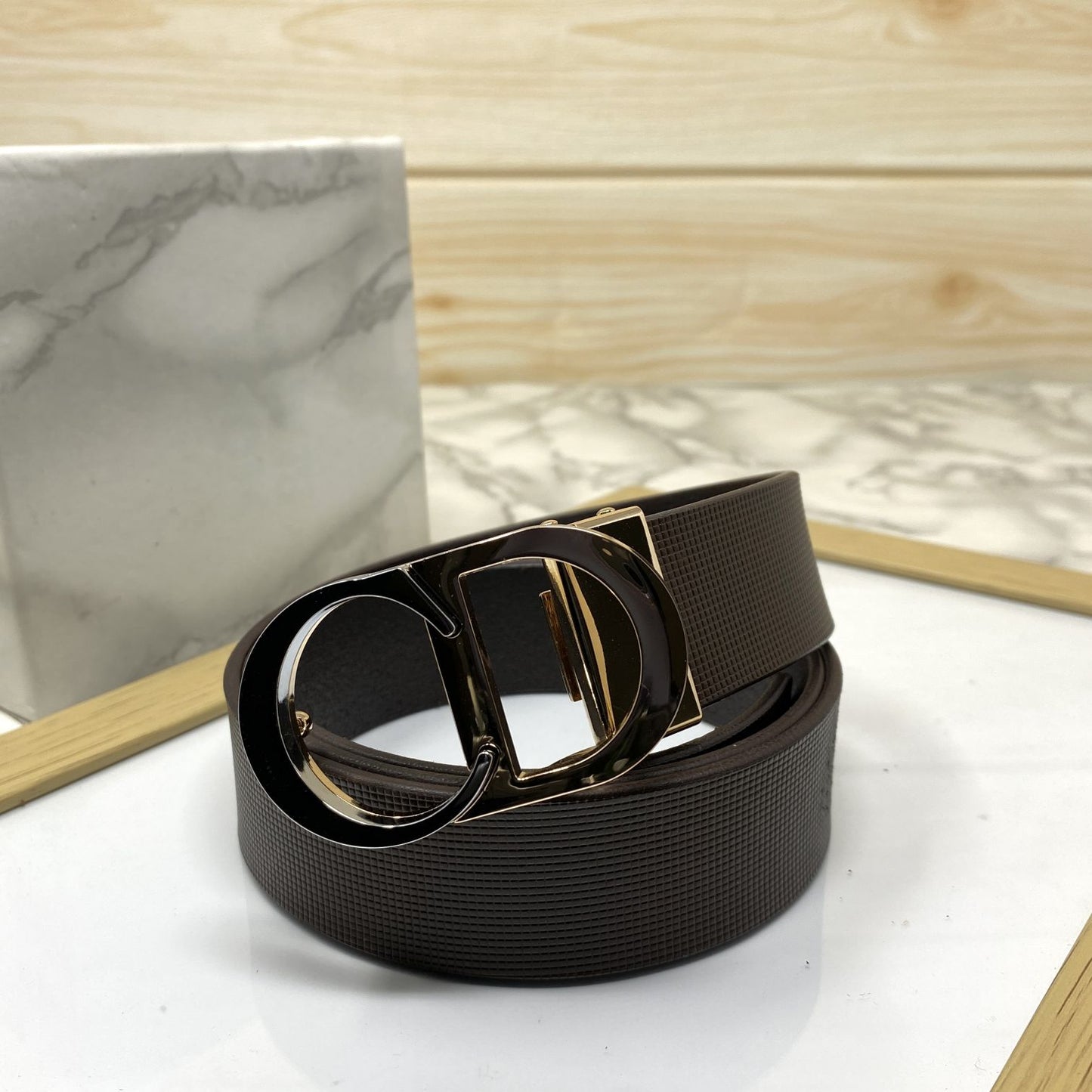 CD-Double Tone Leather Strap Belt-JonasParamount