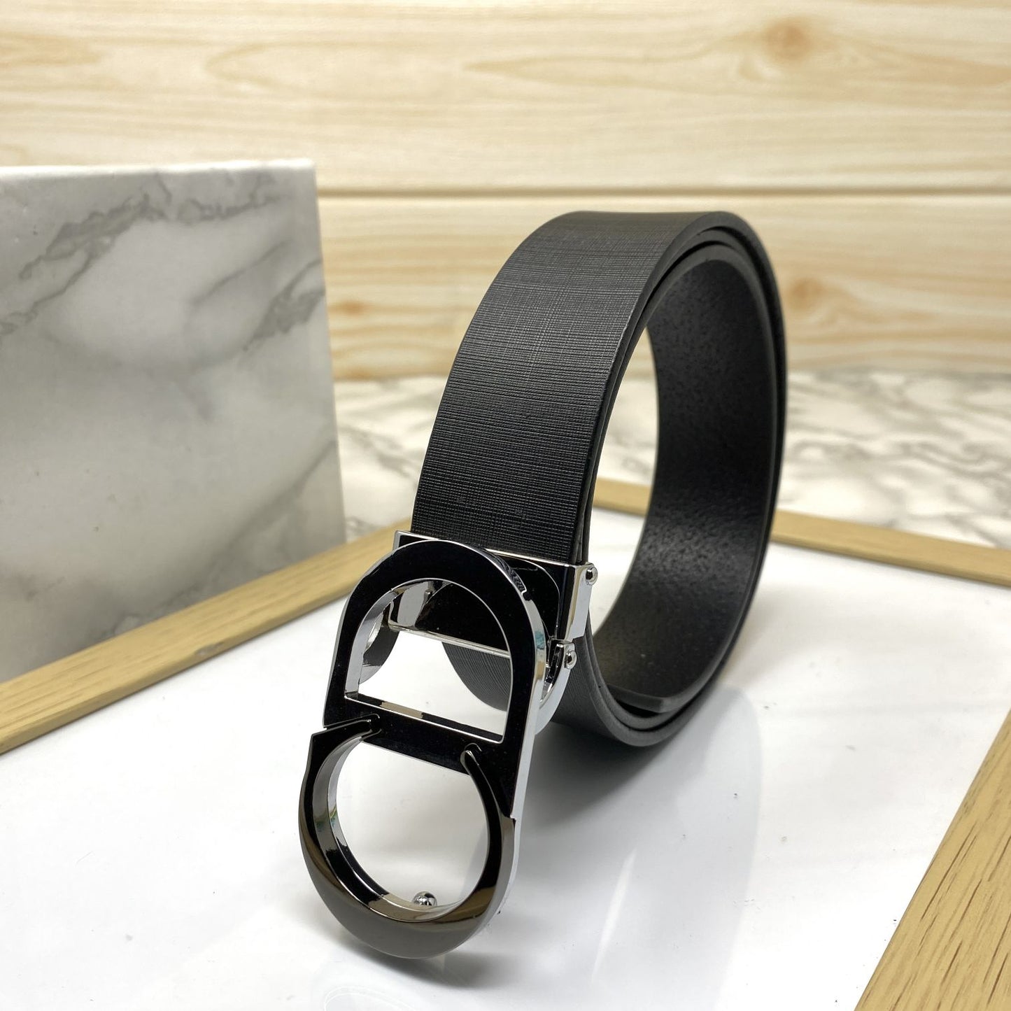 CD-Double Tone Leather Strap Belt-JonasParamount