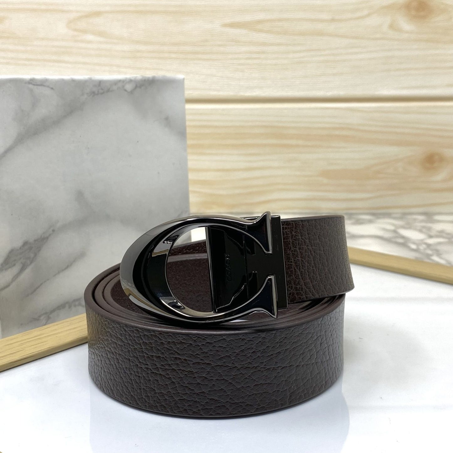 Classy Curve C Design Casual Genuine Leather Belt-Jonasparamount