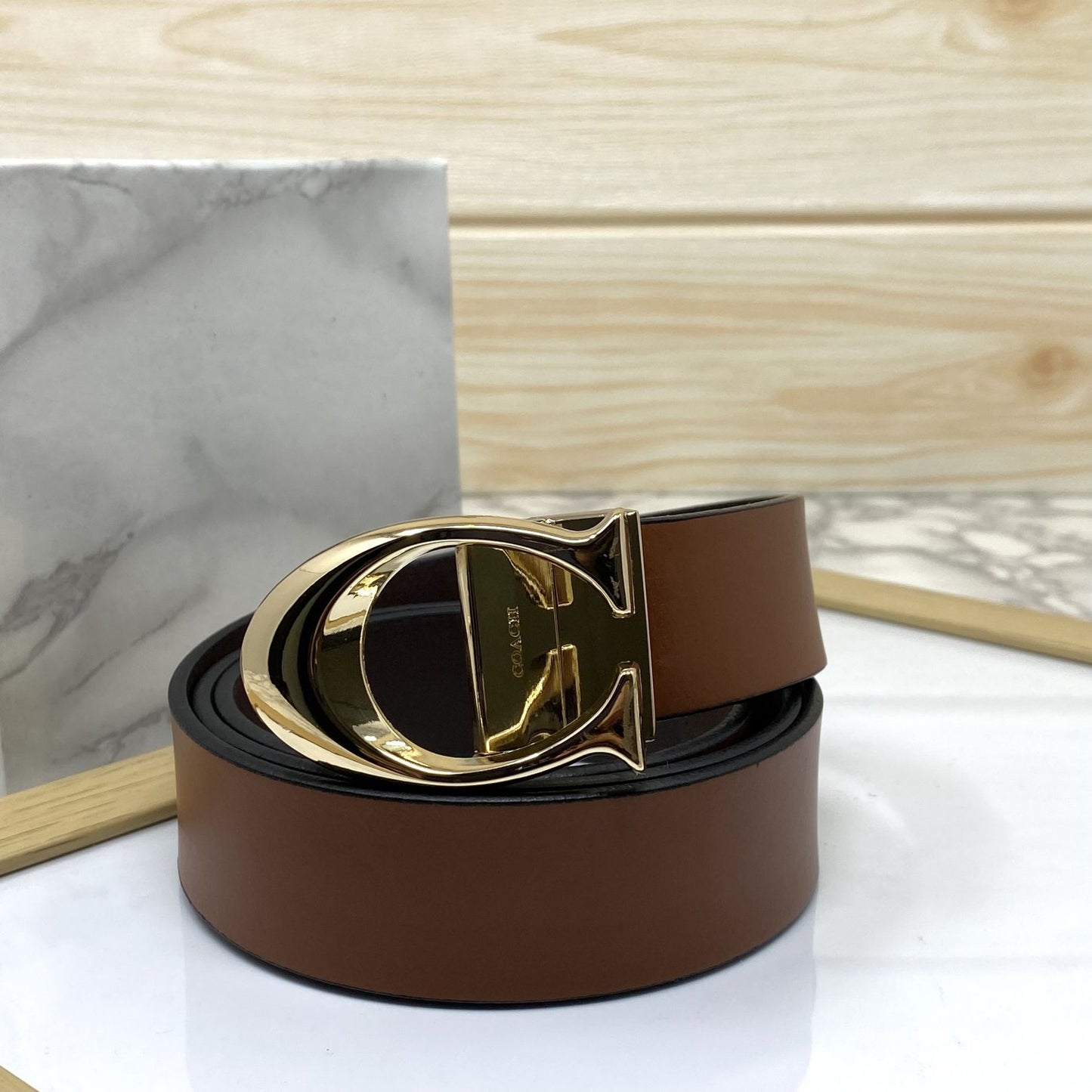 Classy Curve C Design Casual Genuine Leather Belt-Jonasparamount