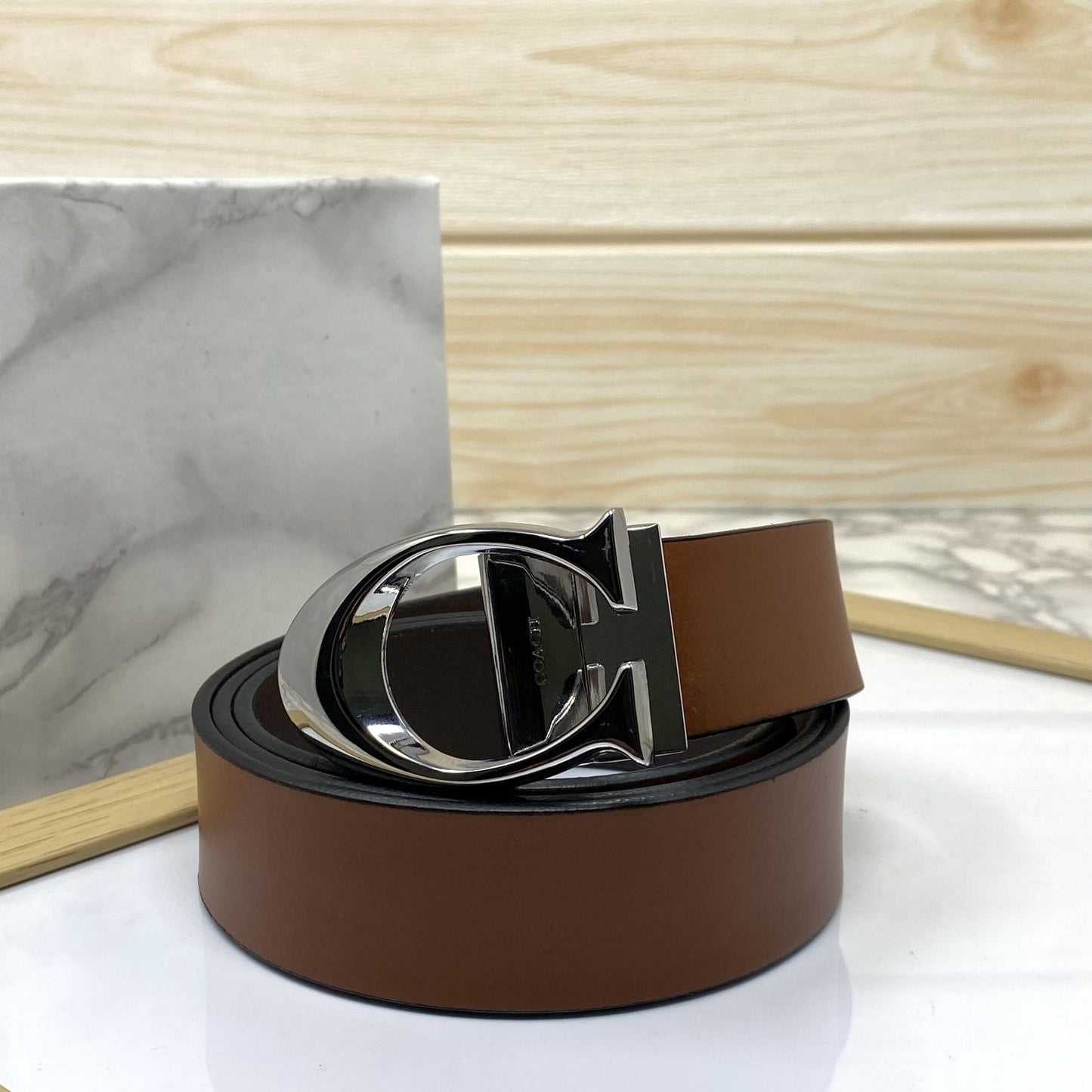 Classy Curve C Design Casual Genuine Leather Belt-Jonasparamount