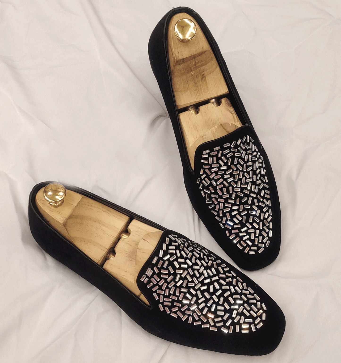 Fashion Wedding Revert Moccasins For Men's High Quality Slip On Flat Loafer-JonasParamount