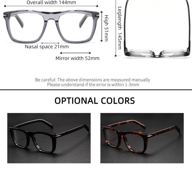 Signature Square Acetate Frames for Men and Women
