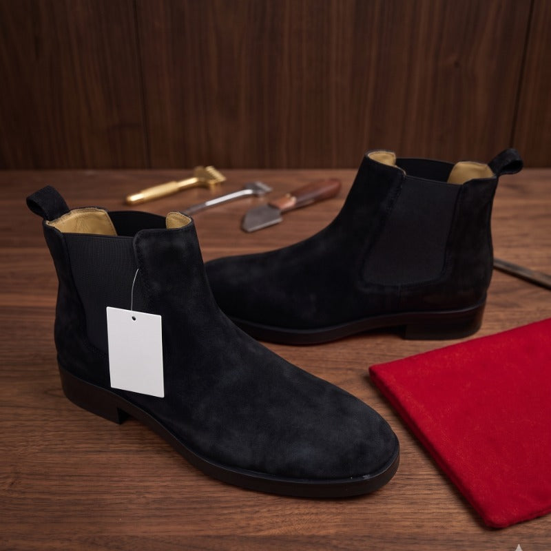 Men's Premium Suede Chelsea Boots – Genuine Indian Suede Leather Ankle Boots