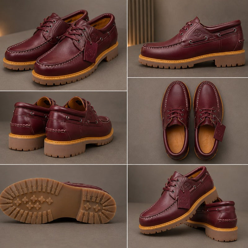 Premium Men’s Boat Shoes – Luxury Leather Casual Lace-Up Shoes
