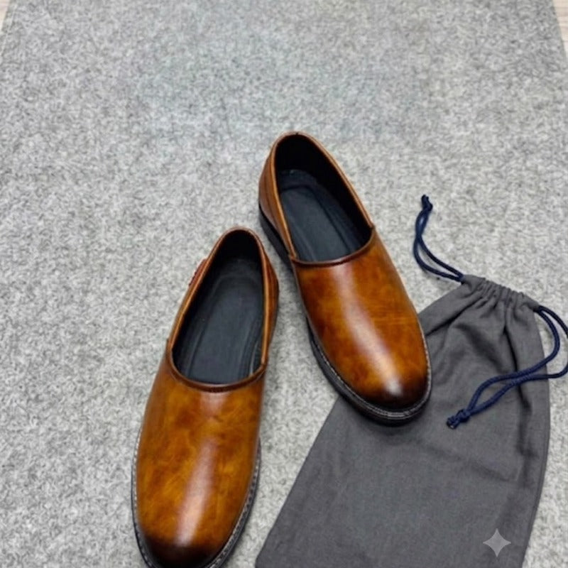 Men's Premium Slip-On Formal Shoes – Wrinkle-Free Faux Leather Office & Party Wear Shoes