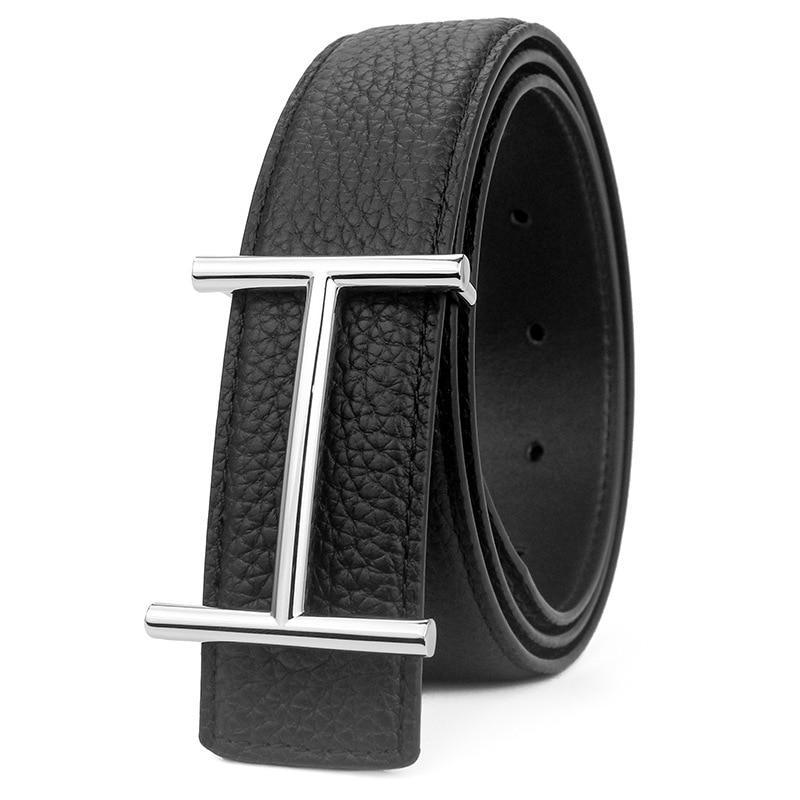 Stylish H-Pattern Leather Strap Belt For Men-JonasParamount