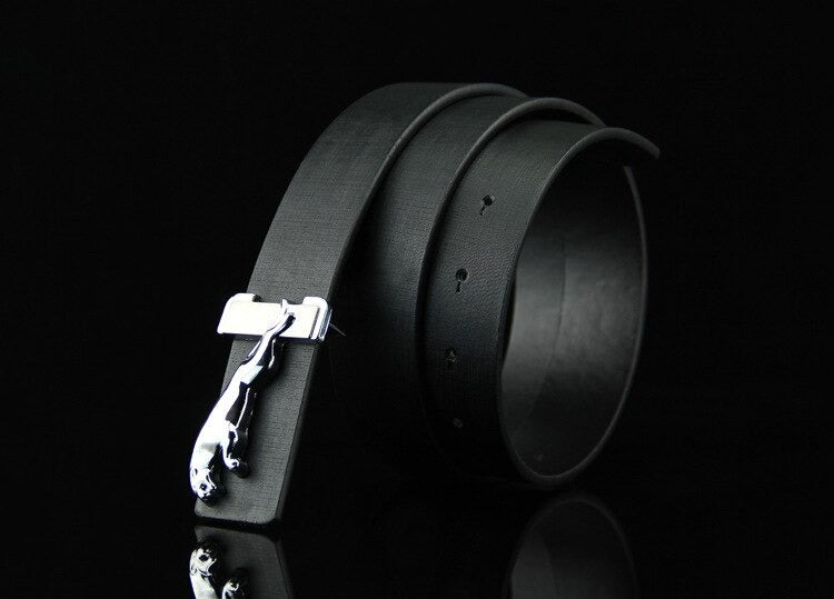 Classic Jaguar Design Leather Strap Belt For Men's-JonasParamount
