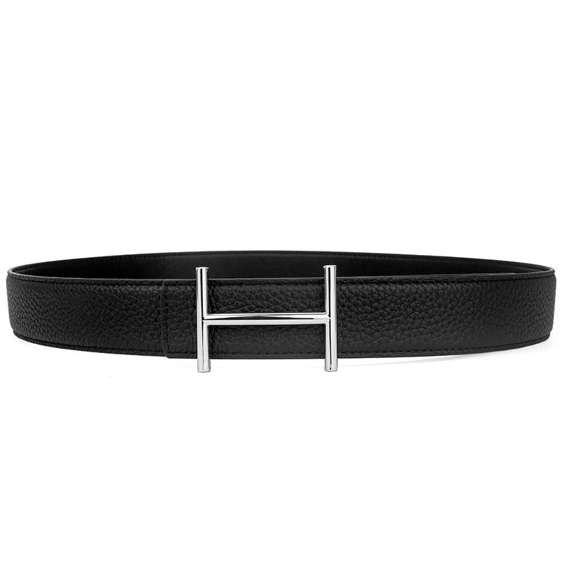 Stylish H-Pattern Leather Strap Belt For Men-JonasParamount