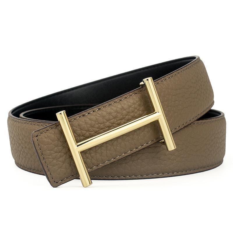Stylish H-Pattern Leather Strap Belt For Men-JonasParamount