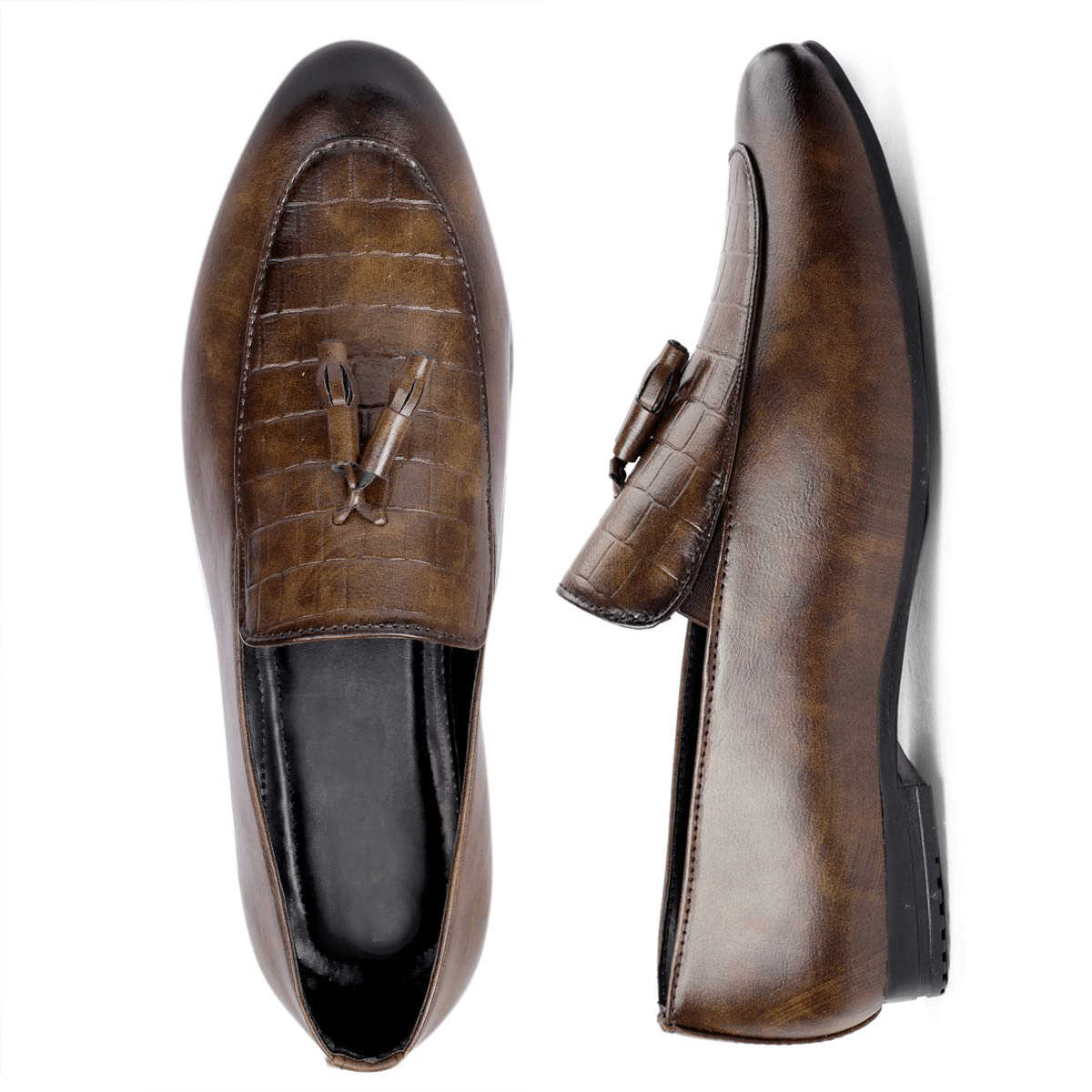 Basic Design Casual Pu Leather Tassel Loafer & Moccasins Shoes For Men's-JonasParamount