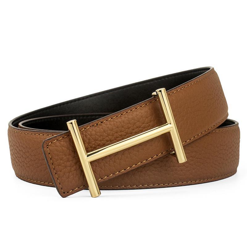 Stylish H-Pattern Leather Strap Belt For Men-JonasParamount