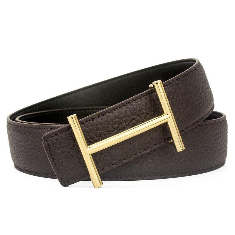 Stylish H-Pattern Leather Strap Belt For Men-JonasParamount