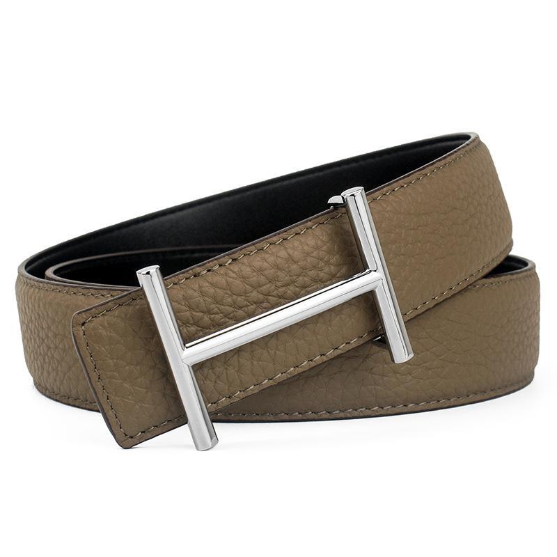 Stylish H-Pattern Leather Strap Belt For Men-JonasParamount