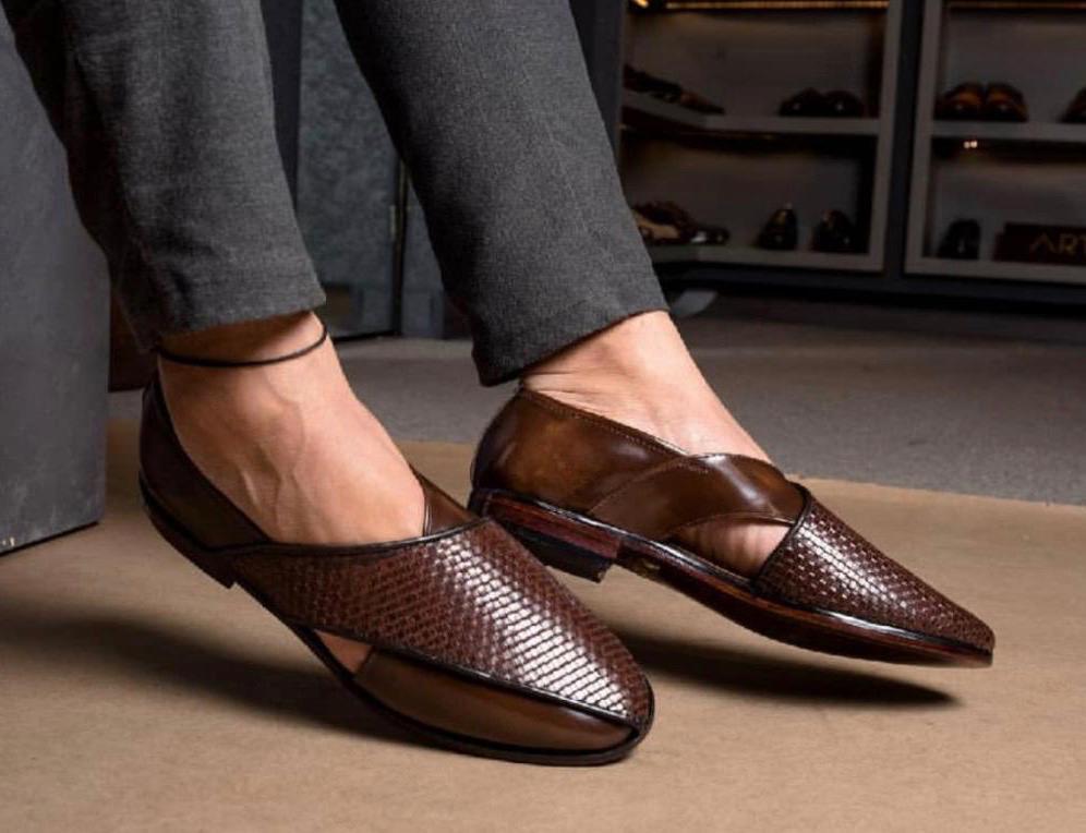 New Fashion Peshawari Suede Loafer Shoes For Party And Casual Wear - JonasParamount