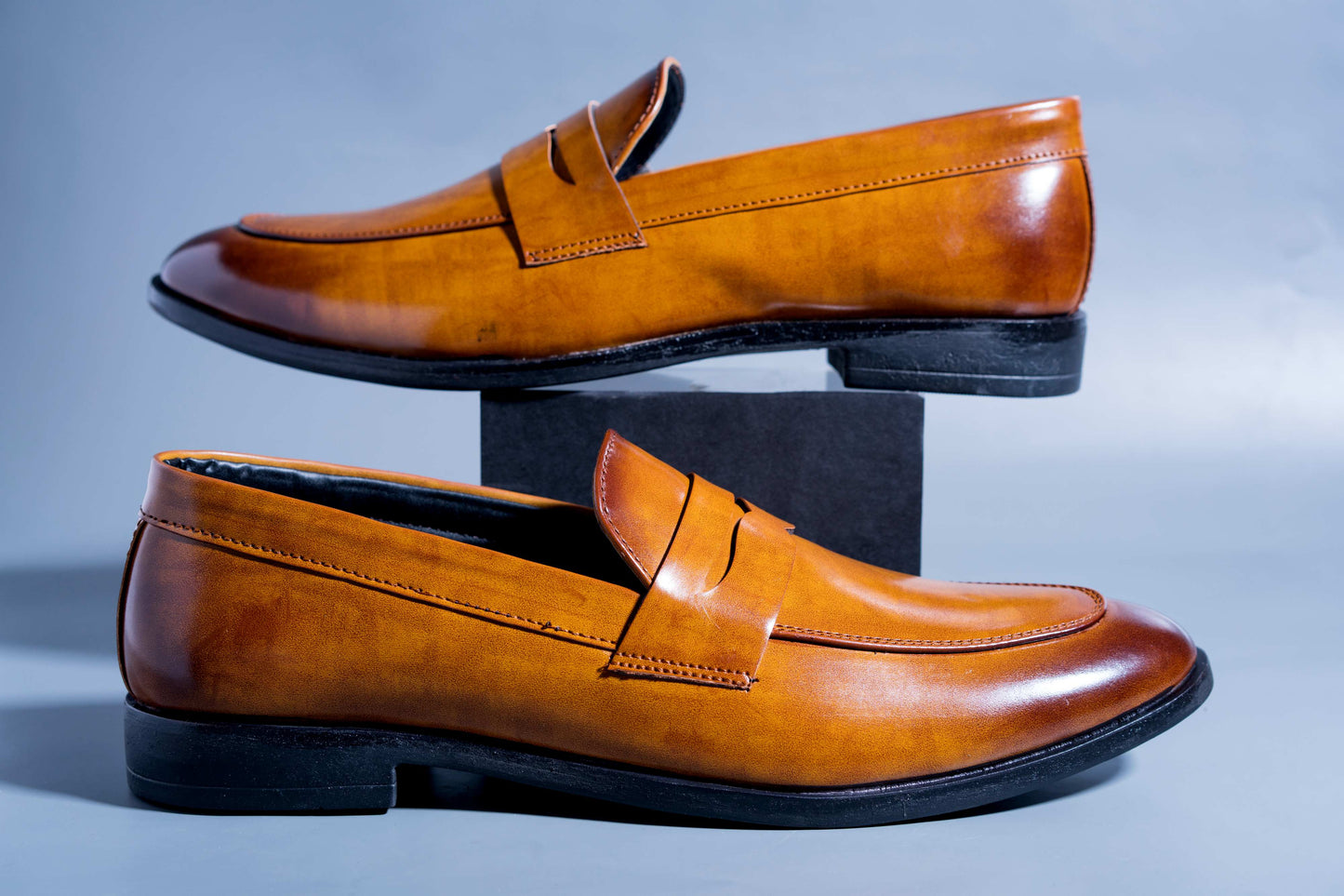 Stylish Men Suede Shoes Fashion Pointed Business And Partywear Leather Slip On Loafer Tan Color-JonasParamount
