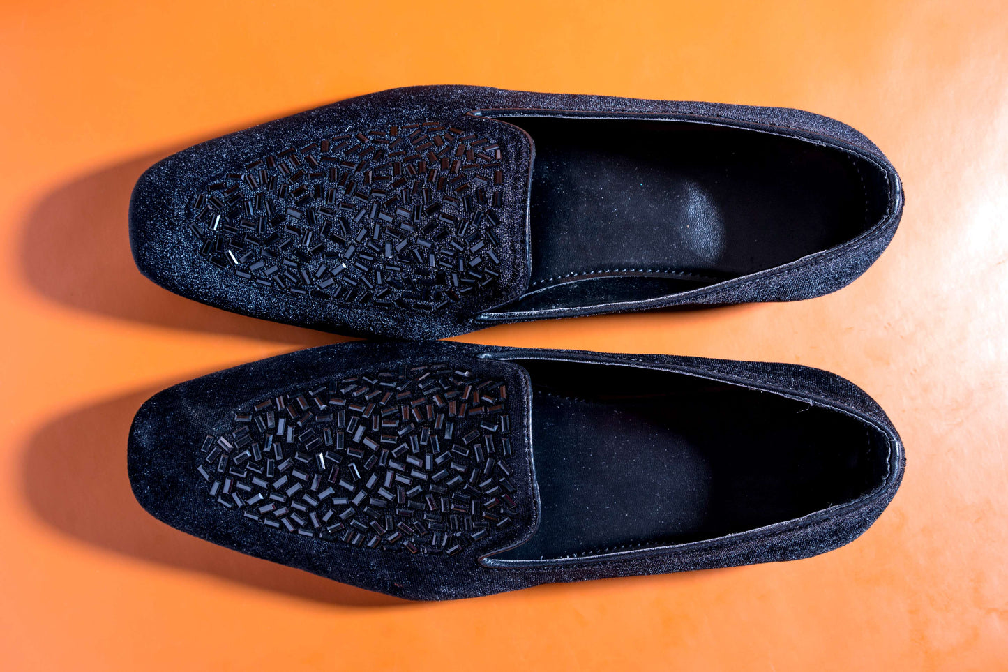 Fashion Wedding Rivet Leather Black Moccasins For Men High Quality Slip On Flats Loafer-JonasParamount