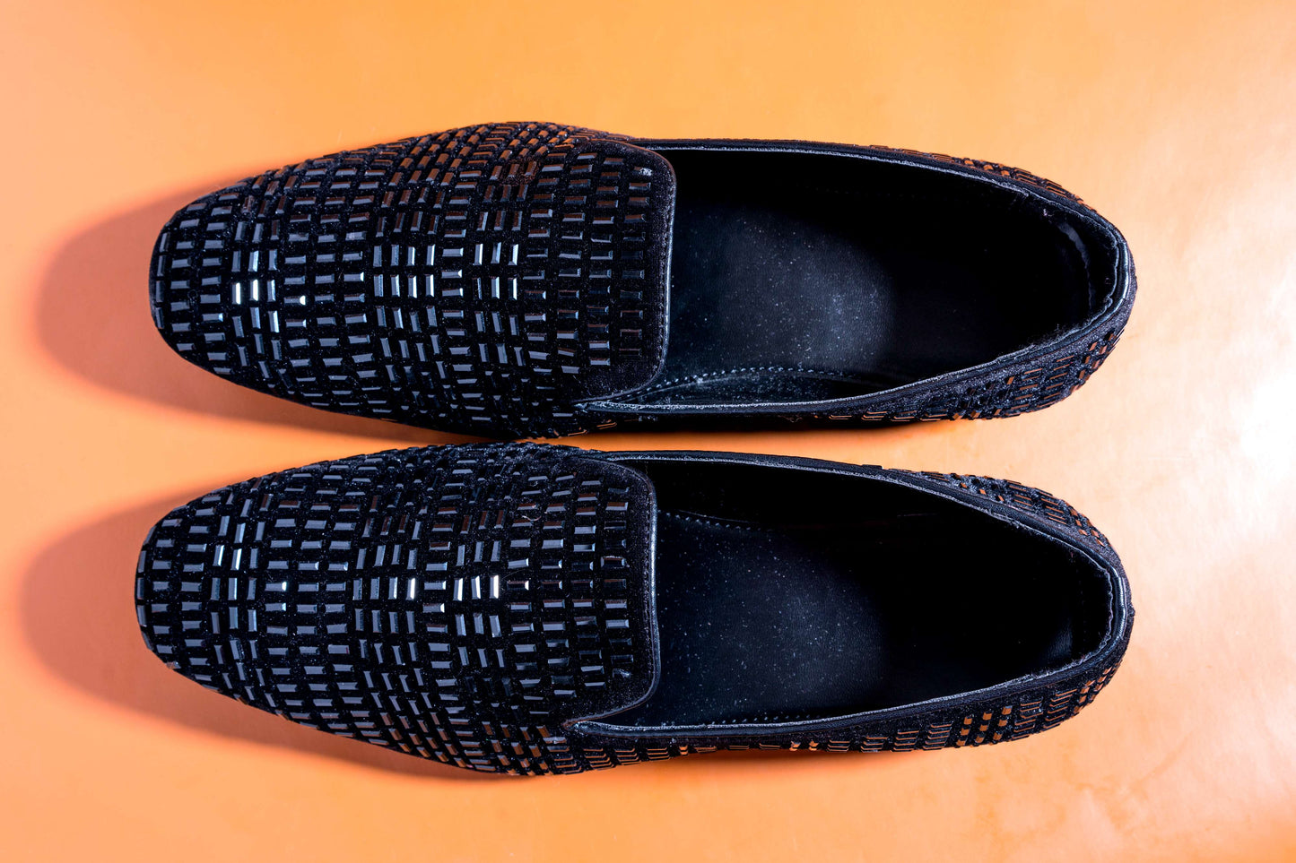 Stylish Men's Fashion Wedding Imported Studded Black Moccasins High Quality Slip On Flat Loafer-JonasParamount