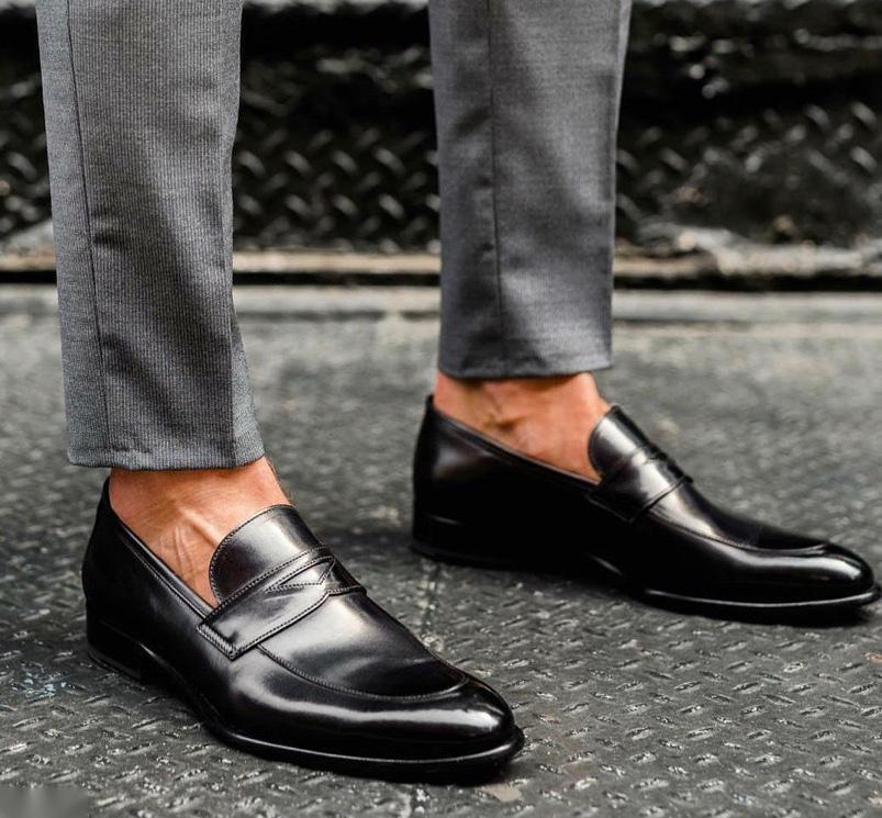 Stylish Men Suede Shoes Fashion Pointed Business And Partywear Leather Slip On Loafer-JonasParamount