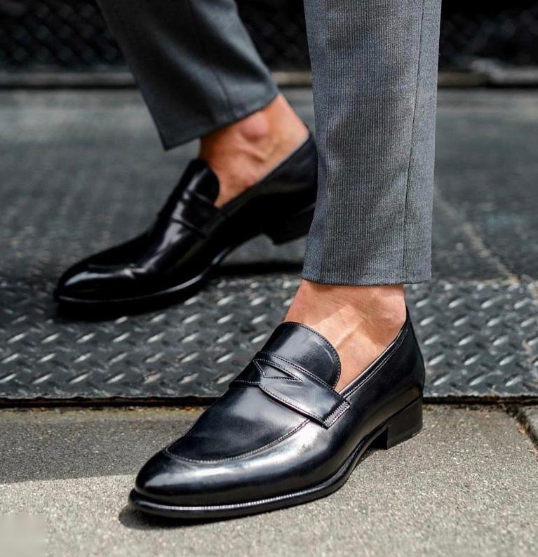 Stylish Men Suede Shoes Fashion Pointed Business And Partywear Leather Slip On Loafer-JonasParamount