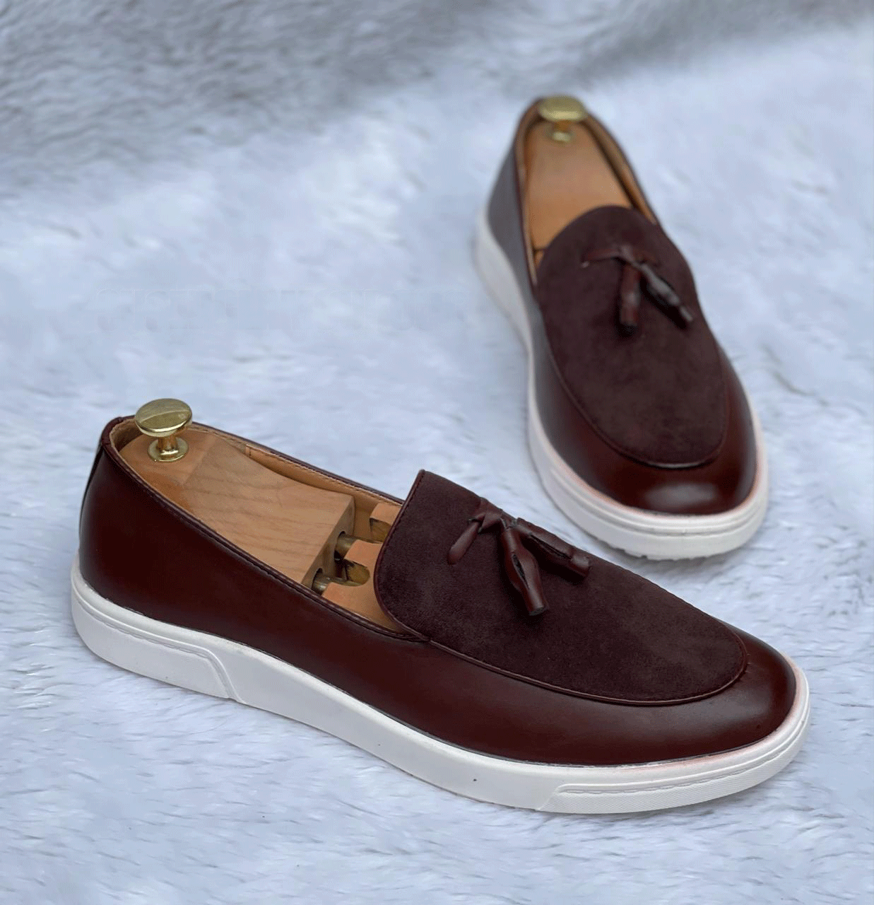 SUPERGLAMOUROUS Tassel Suede Sneakers Shoes For Partywear And Casual wear