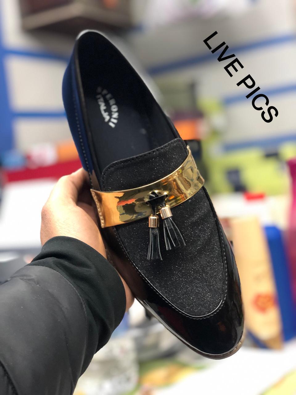 Stylish Wear Men Shiny Black Color Outdoor Formal And Party Casual Ethnic Loafer-JonasParamount