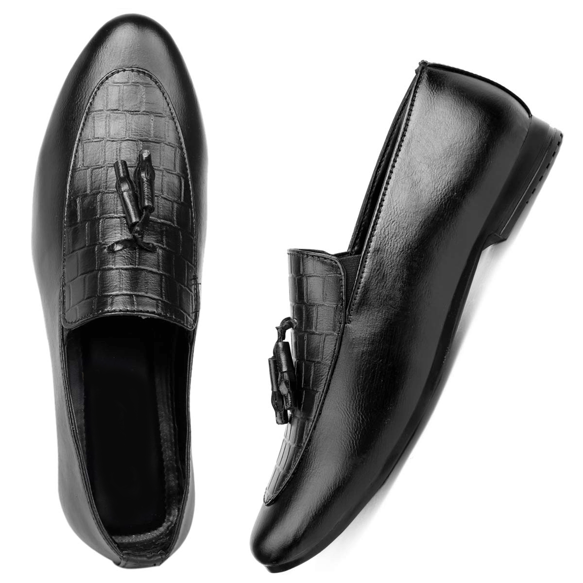Basic Design Casual Pu Leather Tassel Loafer & Moccasins Shoes For Men's-JonasParamount