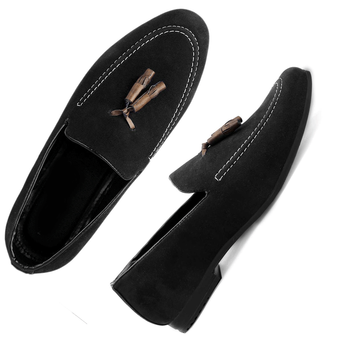 Classic Suede Material Loafer & Moccasin Casual Shoes For Men's-JonasParamount
