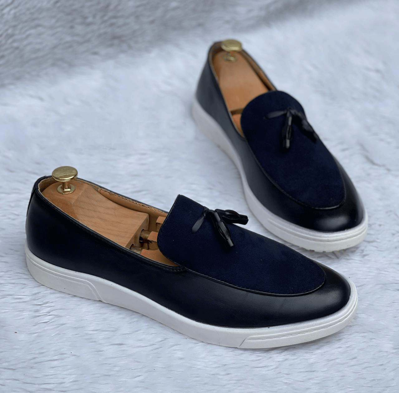 SUPERGLAMOUROUS Tassel Suede Sneakers Shoes For Partywear And Casual wear