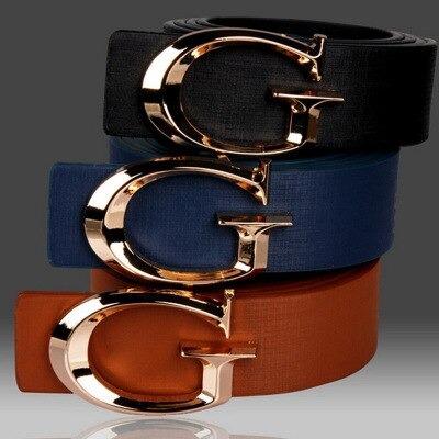 Designer Casual G-Shape Leather Belt For Men-JonasParamount