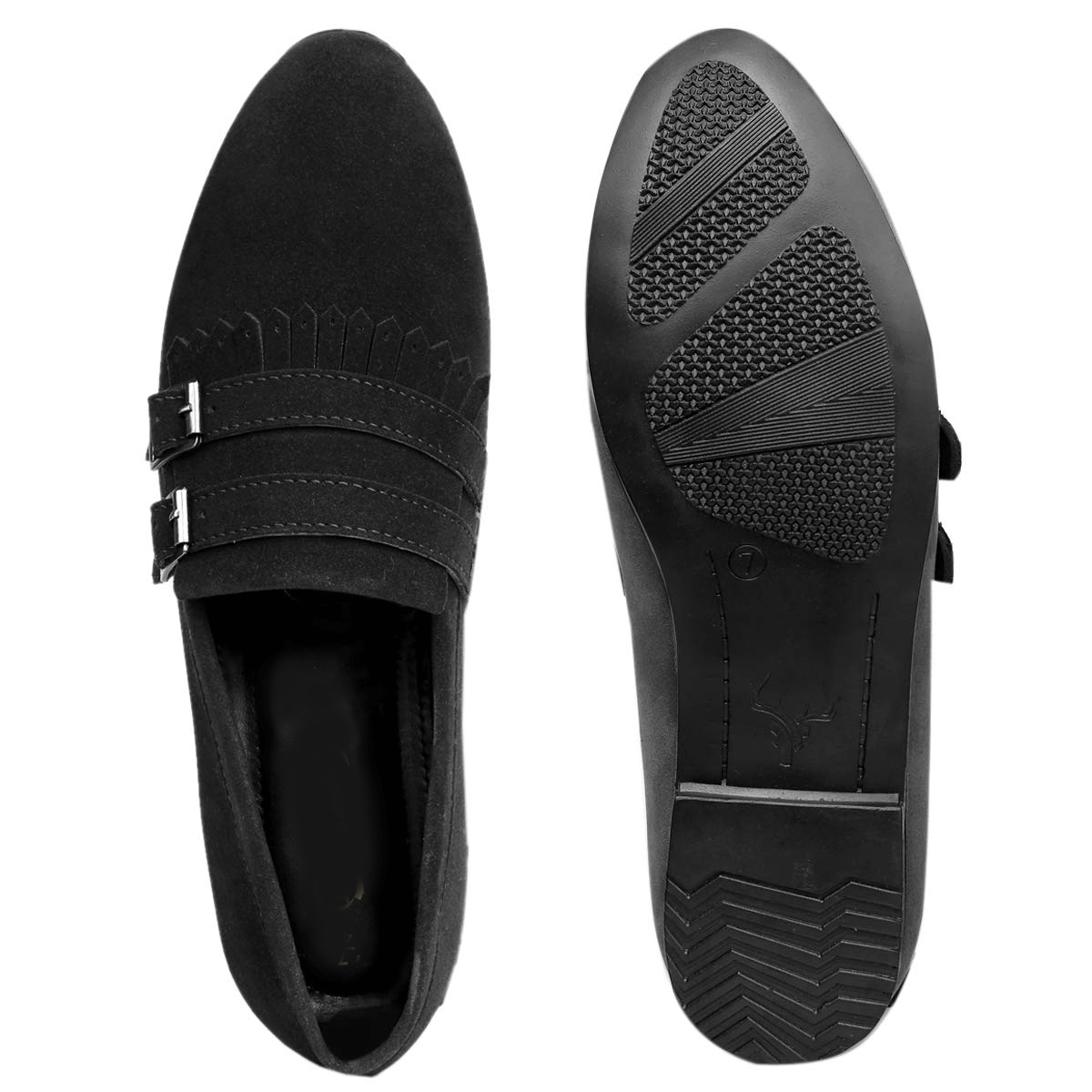 Double Monk Suede Material Casual & Part Wear Shoes For Men's-JonasParamount
