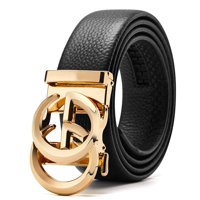 Luxury Brand Designer Belt With G-type Metal Automatic Buckle For Men's-JonasParamount