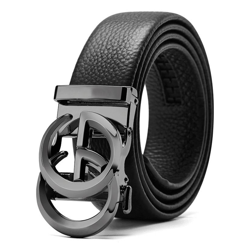 Luxury Brand Designer Belt With G-type Metal Automatic Buckle For Men's-JonasParamount
